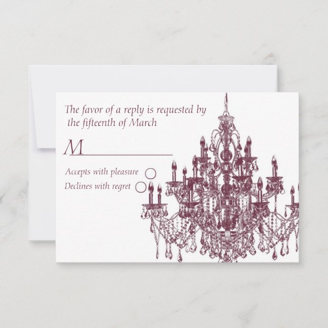 Chandee Amore' rsvp card-TP Karte (Vorderseite)