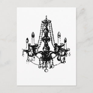 Chandelier Elegance ~ Postcard Postkarte