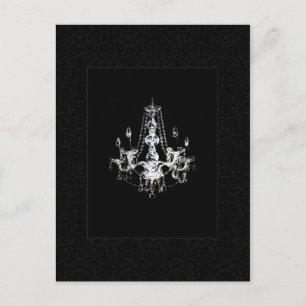 Chandelier Elegance - Postkarte