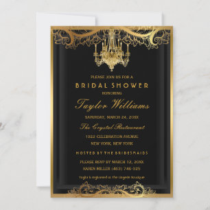 Chandelier Élégant Vintage Invitation Mariage
