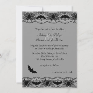 Chandelier noir et Faire-part de mariage chauves-s