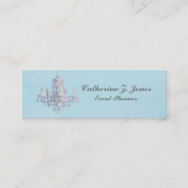 Chandelier Skinny Business Card - Blau Mini Visitenkarte