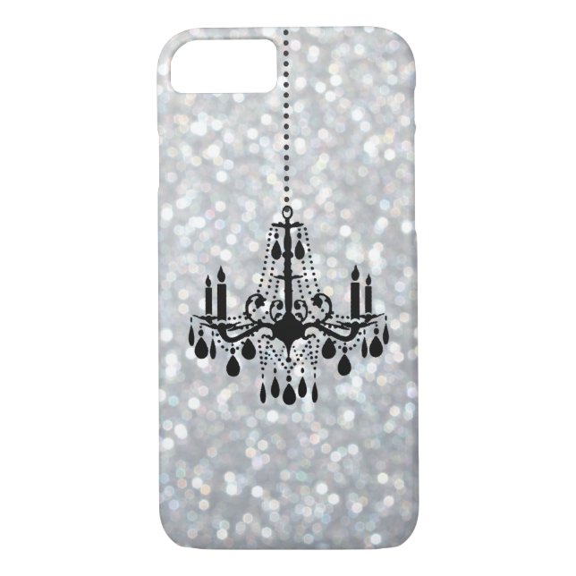 Chandelier Sparkle Silver iPhone 7 Coque (Dos)