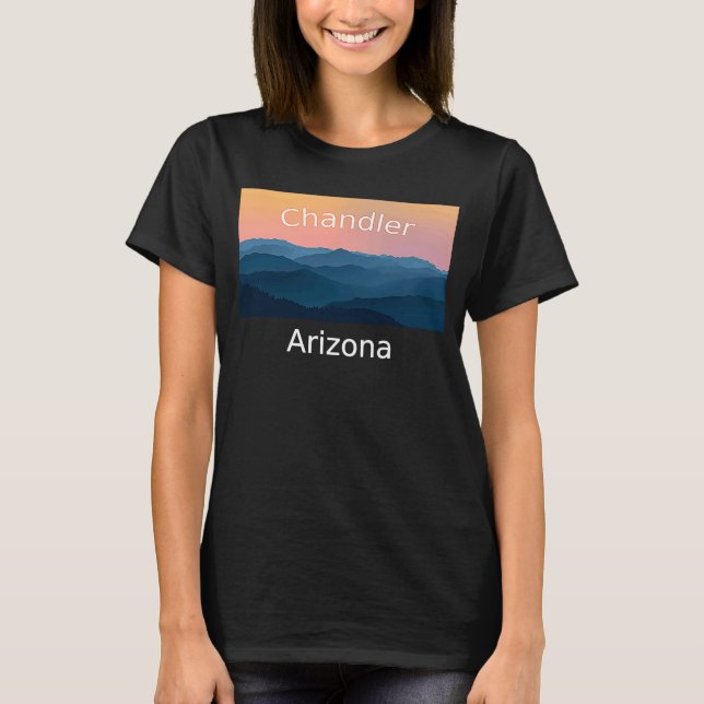 Chandler Arizona Mountain sunset hometown T-Shirt (Vorderseite)
