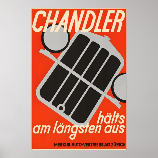 Chandler Auto Vintage Poster Drucke (Vorne)