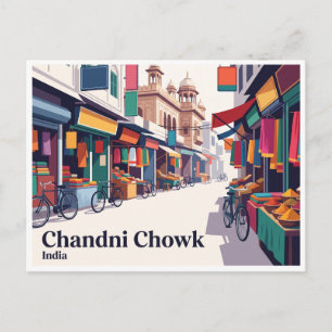 Chandni Chowk Delhi Indien Postkarte
