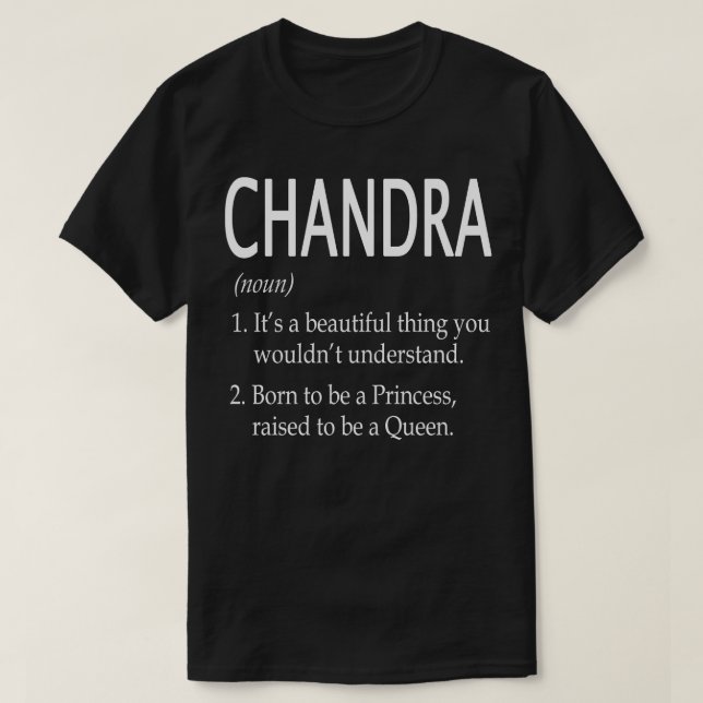 Chandra Name Gift T-Shirt (Design vorne)