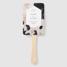 Chanel-inspiriert luxuriöses Hochzeitsprogramm Fächer