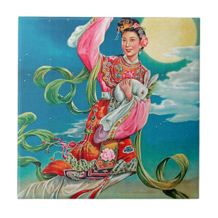 Chang'e 嫦娥, das zum Mond Mittler-Herbst Festiv Fliese