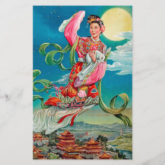 Chang'e 嫦 zum Mond fliegen 娥 chinesische Mondgötti Briefpapier