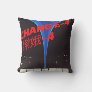 Chang'e-4 China Weltraum Kunst. Kissen