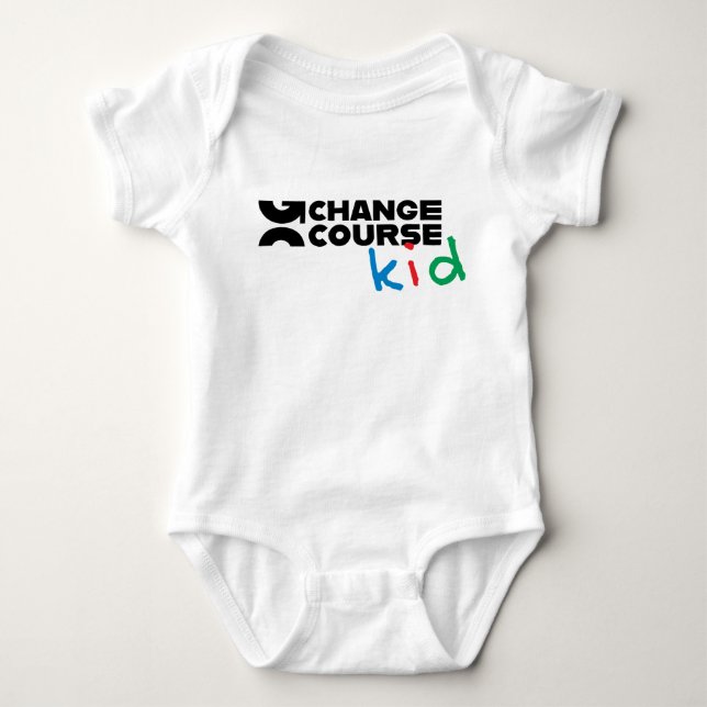 "Change Course Kid" Baby One-Piece Bodysuit Strampler (Vorderseite)
