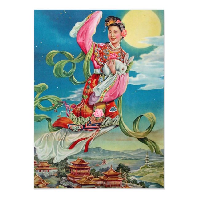 Chang'e fliegt zum Mond Fotodruck (Vorne)