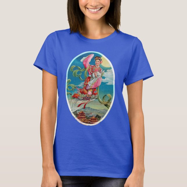 Chang'e fliegt zum Mond T-Shirt (Vorderseite)