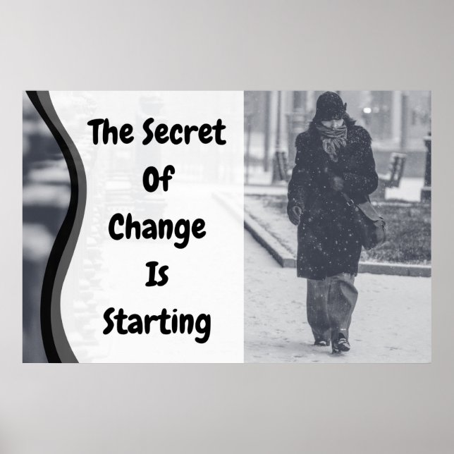 "Change" Inspiration Wall Art Poster (Vorne)