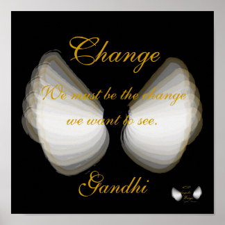 Change, Poster des citations de Gandhi, - Personna
