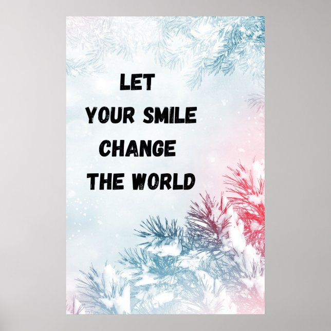 "Change the World" Inspiration Wall Art Poster (Vorne)