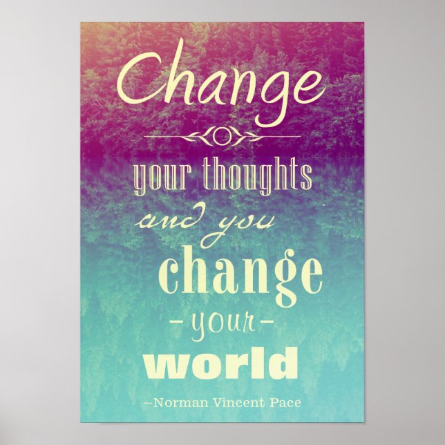 Change your thoughts Motivational Poster (Vorne)