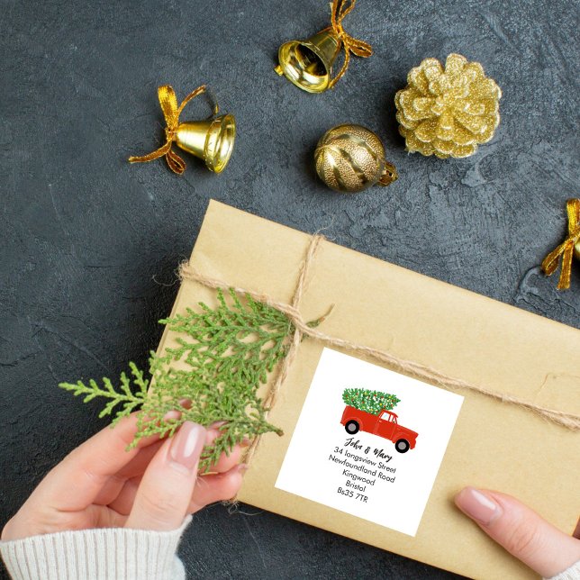 Changement d'adresse autocollant arbre de Noël (Créateur téléchargé)