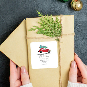 Changement d'adresse autocollant arbre de Noël