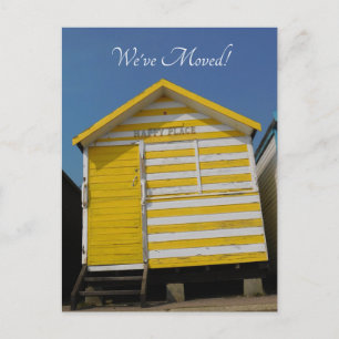 Changement d'adresse cabane de plage carte postale