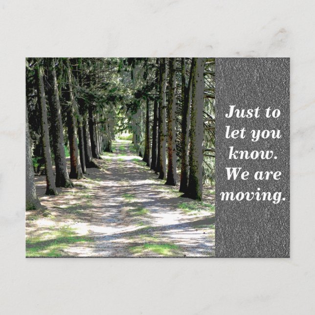 Changement d'adresse - carte postale (Devant)