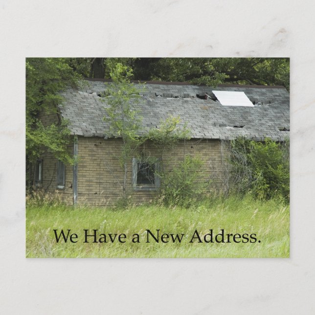 Changement d'adresse Carte postale : Fixer le haut (Devant)