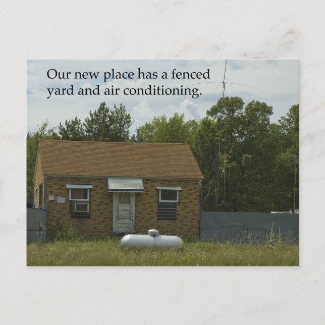 Changement d'adresse Carte postale : Jardin clôtur (Devant)