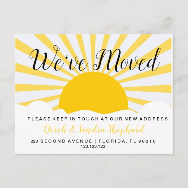 Changement d'adresse carte postale que nous avons  (Devant)