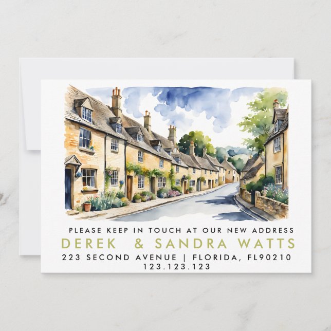 changement d'adresse, d déplacement faire-part con (Devant)