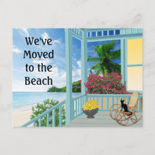 Changement d'adresse d'aquarelle la carte postale