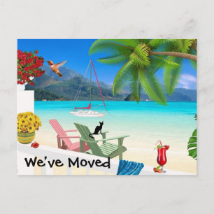 Changement d'adresse d'aquarelle la carte postale