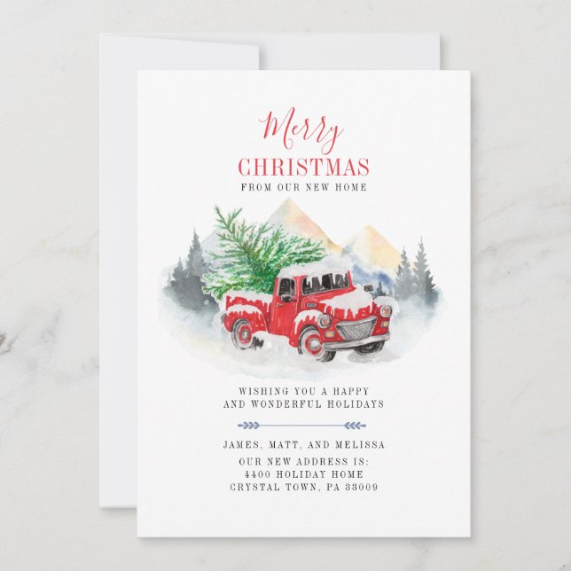 Changement d'adresse de Noël Faire-part de déménag (Devant)