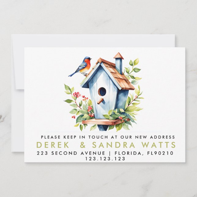 changement d'adresse nous avons déplacé faire-part (Devant)