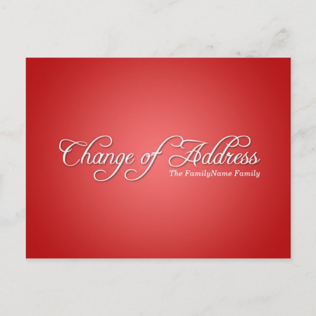 Changement d'adresse rouge moderne la carte (Devant)