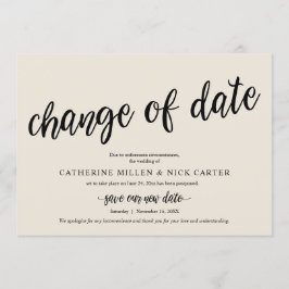 Changement de date de mariage, Crème, Carte de Rem