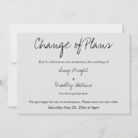 "Changement de plan" Carte grise Mariage reportée