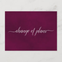 Changement de programme Mariage reporté Marron ou 