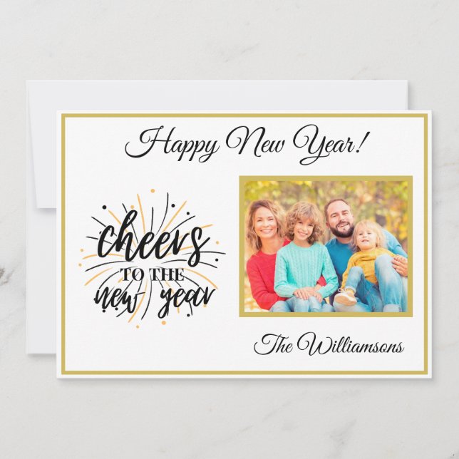 Changer d'année Bonne année 4 Carte photo (Devant)