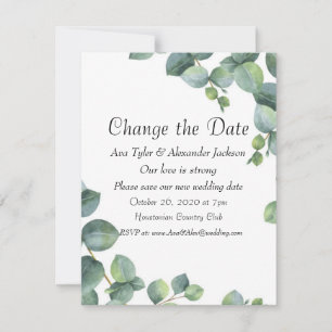 Changer la date Invitation de mariage