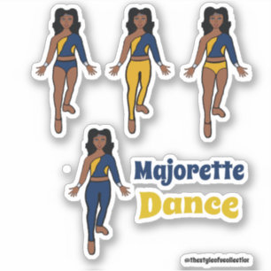Changer rapidement Stickers Danseur Marine Jaune