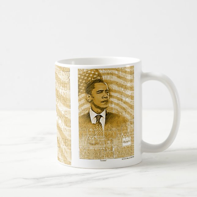 "Changez" la tasse d'or de Barack Obama (Droite)