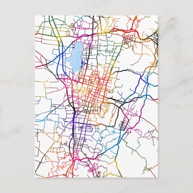 Changzhi China City Map Postkarte (Vorderseite)