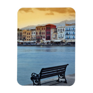 Chania bei Dämmerung, Chania, Kreta, Griechenland Magnet