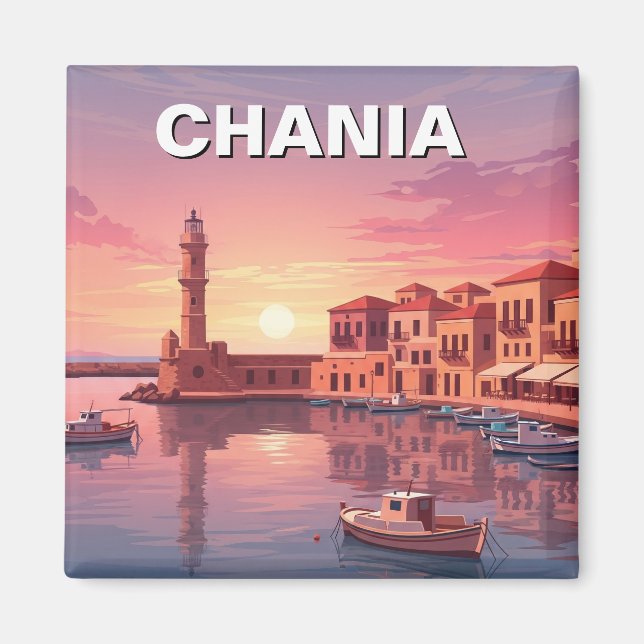 Chania Greece Travel Magnet (Vorne)