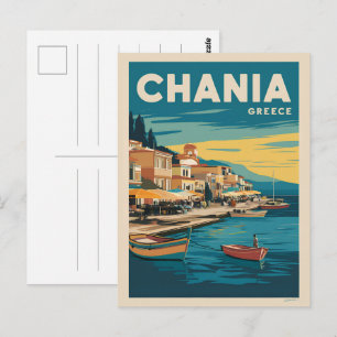 Chania Griechenland vintage Geschenke Souvenirs Postkarte