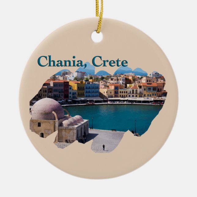 Chania, Kreta: Venezianischer Hafen Keramik Ornament (Vorne)