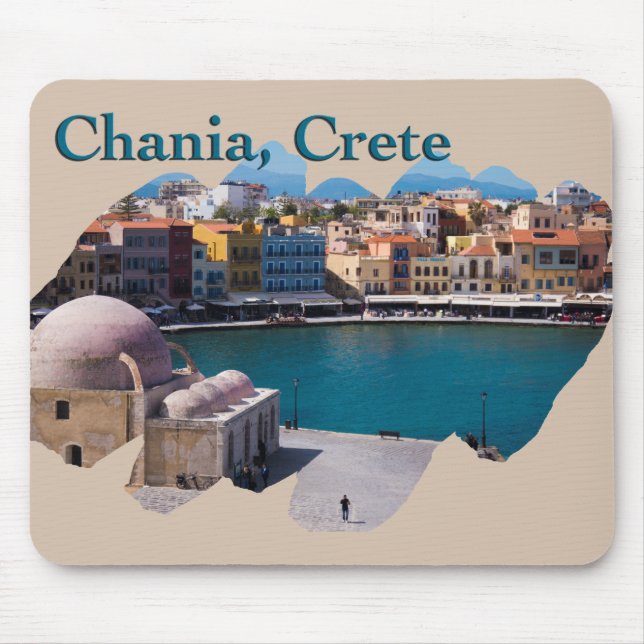 Chania, Kreta: Venezianischer Hafen Mousepad (Vorne)