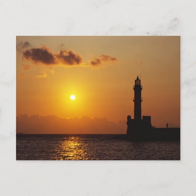 Chania Lighthouse Postkarte (Vorderseite)