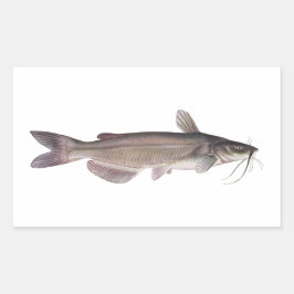 Channel Catfish - Süßwasserfischerei Rechteckiger Aufkleber